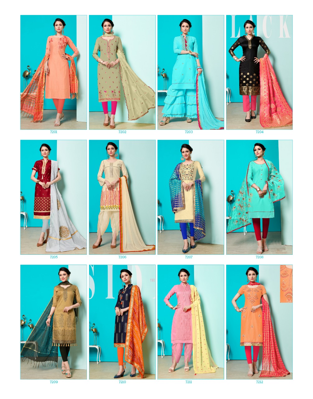 Laddo By Micro Designer 7201 To 7212 Series Indian Traditional Wear Collection Beautiful Stylish Fancy Colorful Party Wear & Occasional Wear Heavy Jam Cotton Embroidery Dresses At Wholesale Price