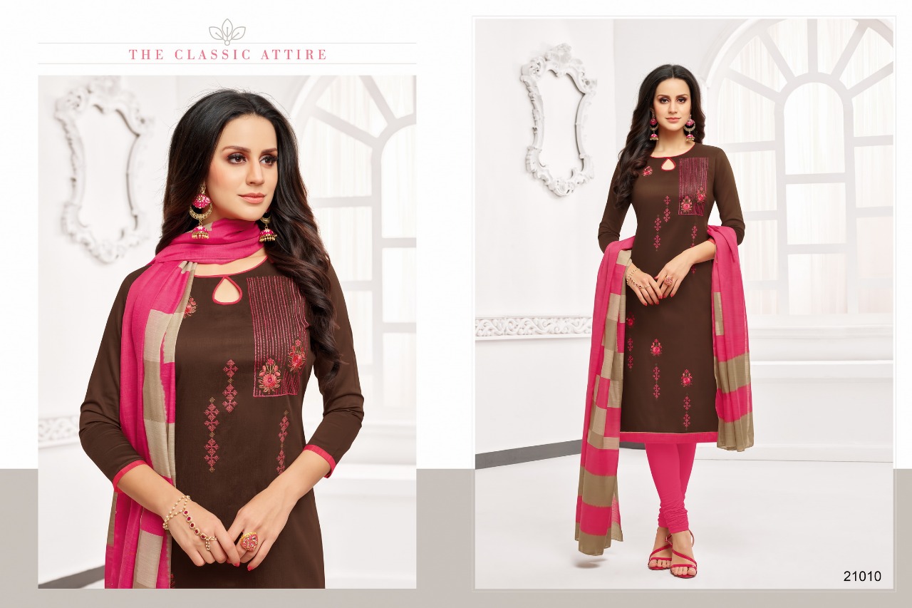 Lerissa By Kapil Tex 21001 To 21012 Series Beautiful Pakistani Suits Colorful Stylish Fancy Casual Wear & Ethnic Wear Soft Cotton Embroidery Dresses At Wholesale Price