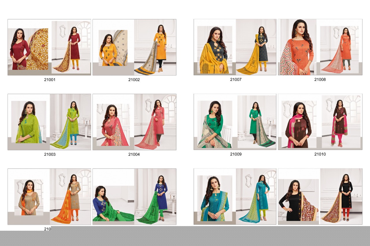 Lerissa By Kapil Tex 21001 To 21012 Series Beautiful Pakistani Suits Colorful Stylish Fancy Casual Wear & Ethnic Wear Soft Cotton Embroidery Dresses At Wholesale Price