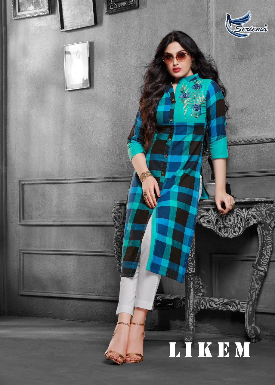 Likem By Sparrow 1258 To 1265 Series Beautiful Stylish Colorful Fancy Party Wear & Ethnic Wear & Ready To Wear Cotton Embroidery Kurtis At Wholesale Price