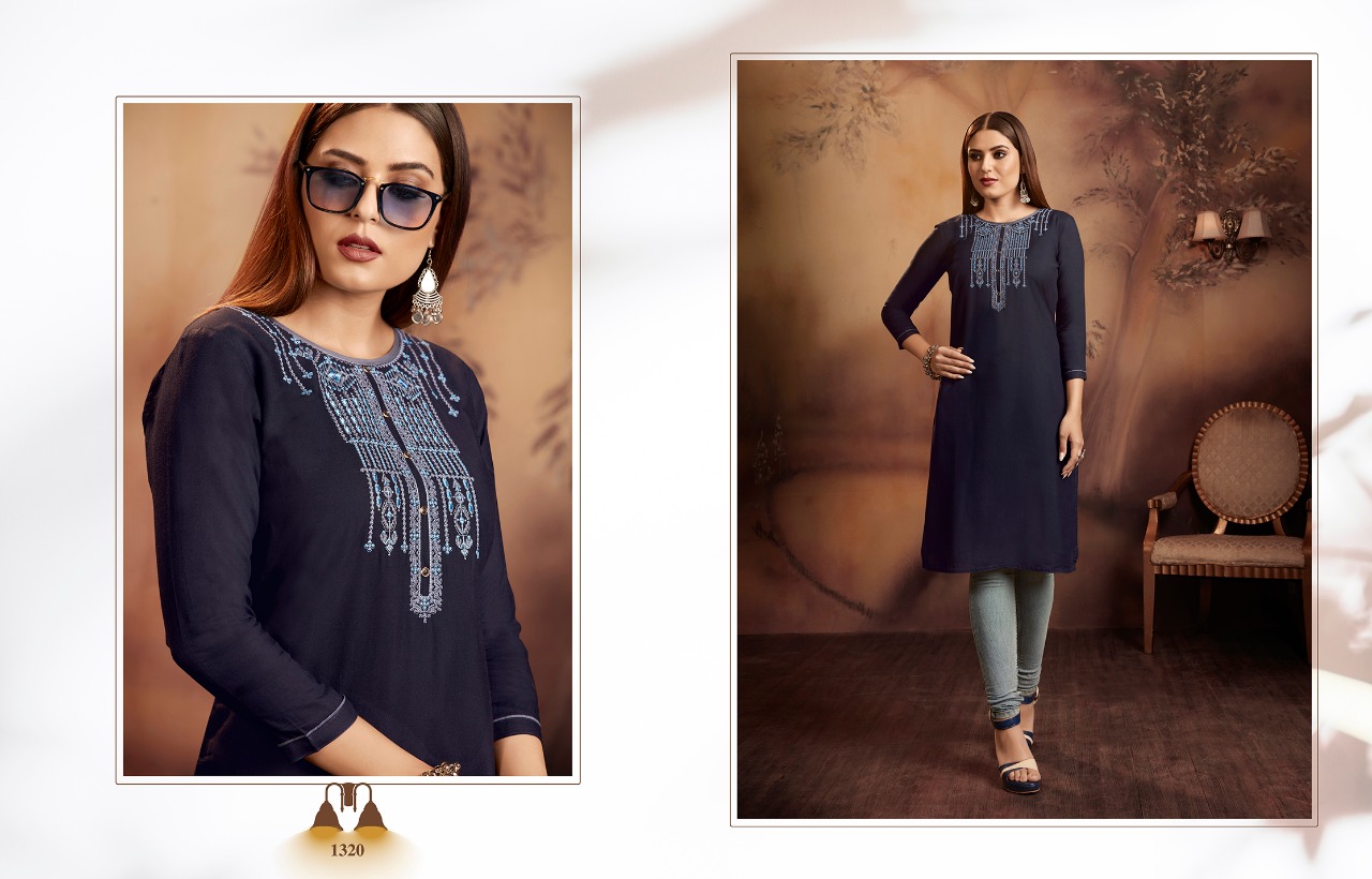Lily Vol-15 By Kajree Fashion 1310 To 1321 Series Beautiful Stylish Fancy Colorful Casual Wear & Ethnic Wear & Ready To Wear Rayon Embroidered Kurtis At Wholesale Price