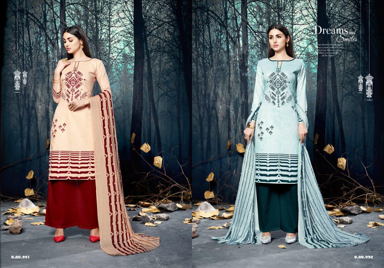 Maahi By Aaa Design Studio 991 To 998 Series Indian Traditional Wear Collection Beautiful Stylish Fancy Colorful Party Wear & Occasional Wear Cotton Lawn Print With Sarvoski Work Dress At Wholesale Price