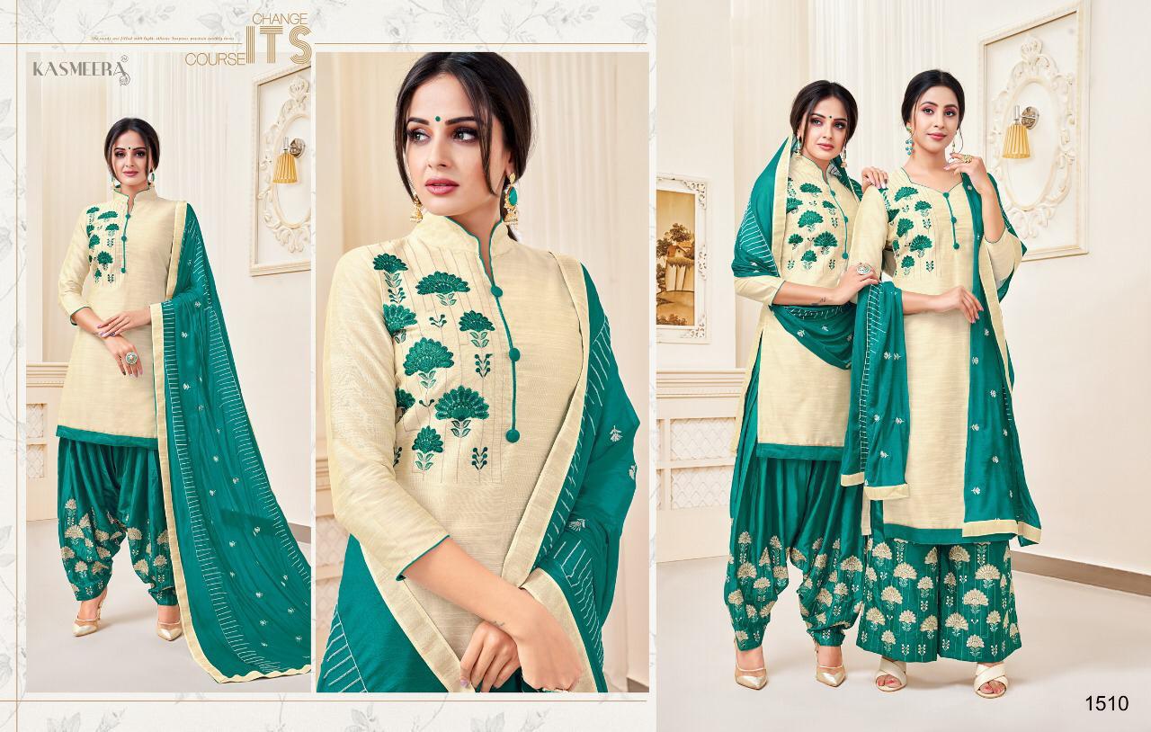 Mahreen Vol-3 By Kasmeera 1503 To 1514 Series Designer Wedding Collection Beautiful Stylish Fancy Colorful Party Wear & Occasional Wear Pure Cotton Silk With Work Dresses At Wholesale Price