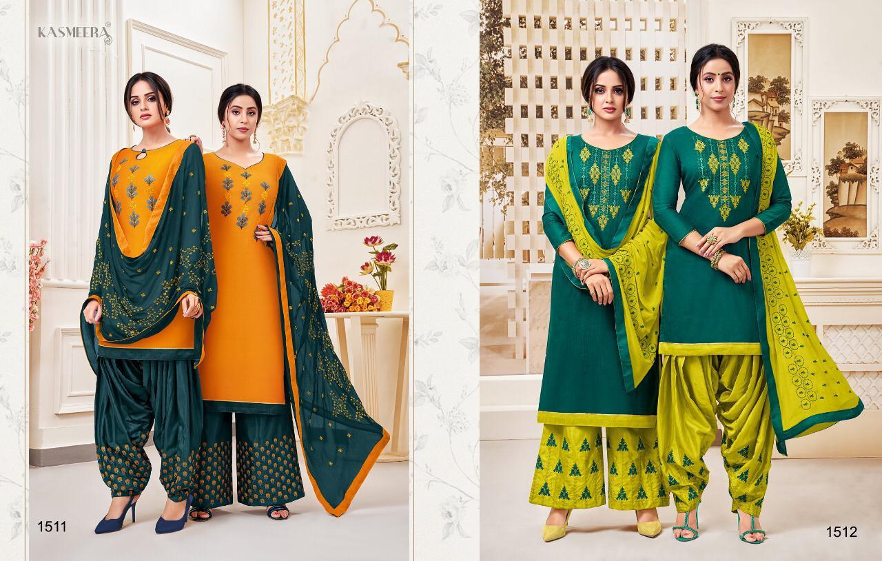 Mahreen Vol-3 By Kasmeera 1503 To 1514 Series Designer Wedding Collection Beautiful Stylish Fancy Colorful Party Wear & Occasional Wear Pure Cotton Silk With Work Dresses At Wholesale Price