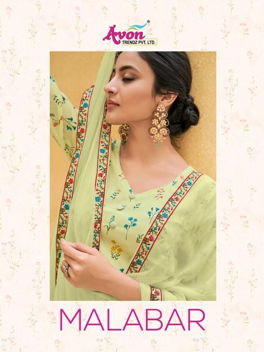 Malabar By Avon Trendz 701 To 707 Series Beautiful Suits Stylish Colorful Fancy Casual Wear & Ethnic Wear Cotton Lawn Digital With Embroidery Dresses At Wholesale Price