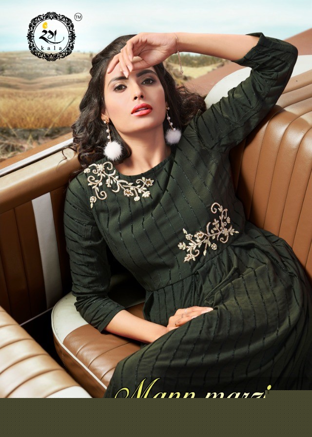 Mann Marziya By Rang Kala 3001 To 3004 Series Beautiful Stylish Fancy Colorful Casual Wear & Ethnic Wear & Ready To Wear Velvet Fancy Rayon Embroidery Gowns At Wholesale Price