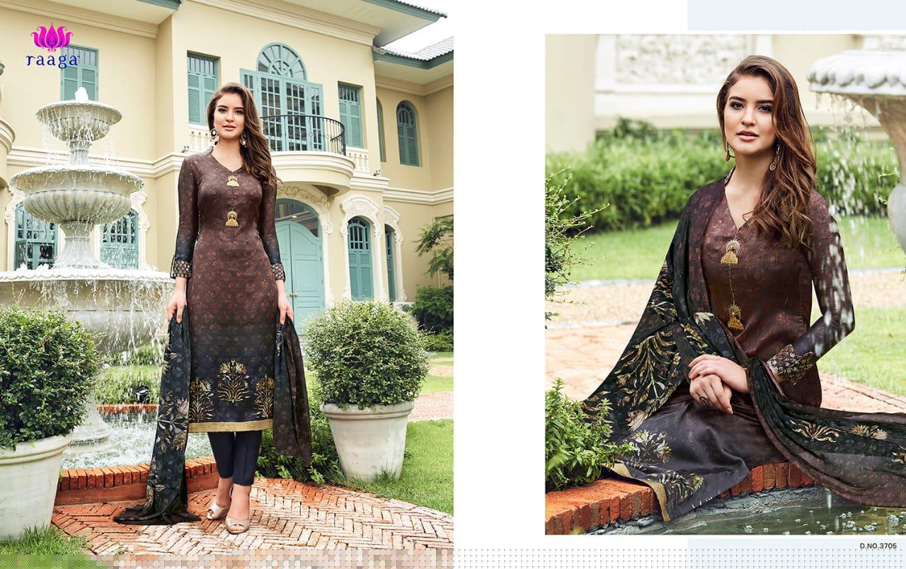 Marigold By Ragga 3701 To 3712 Series Beautiful Suits Stylish Fancy Colorful Casual Wear & Ethnic Wear Collection Georgette Satin Dresses At Wholesale Price