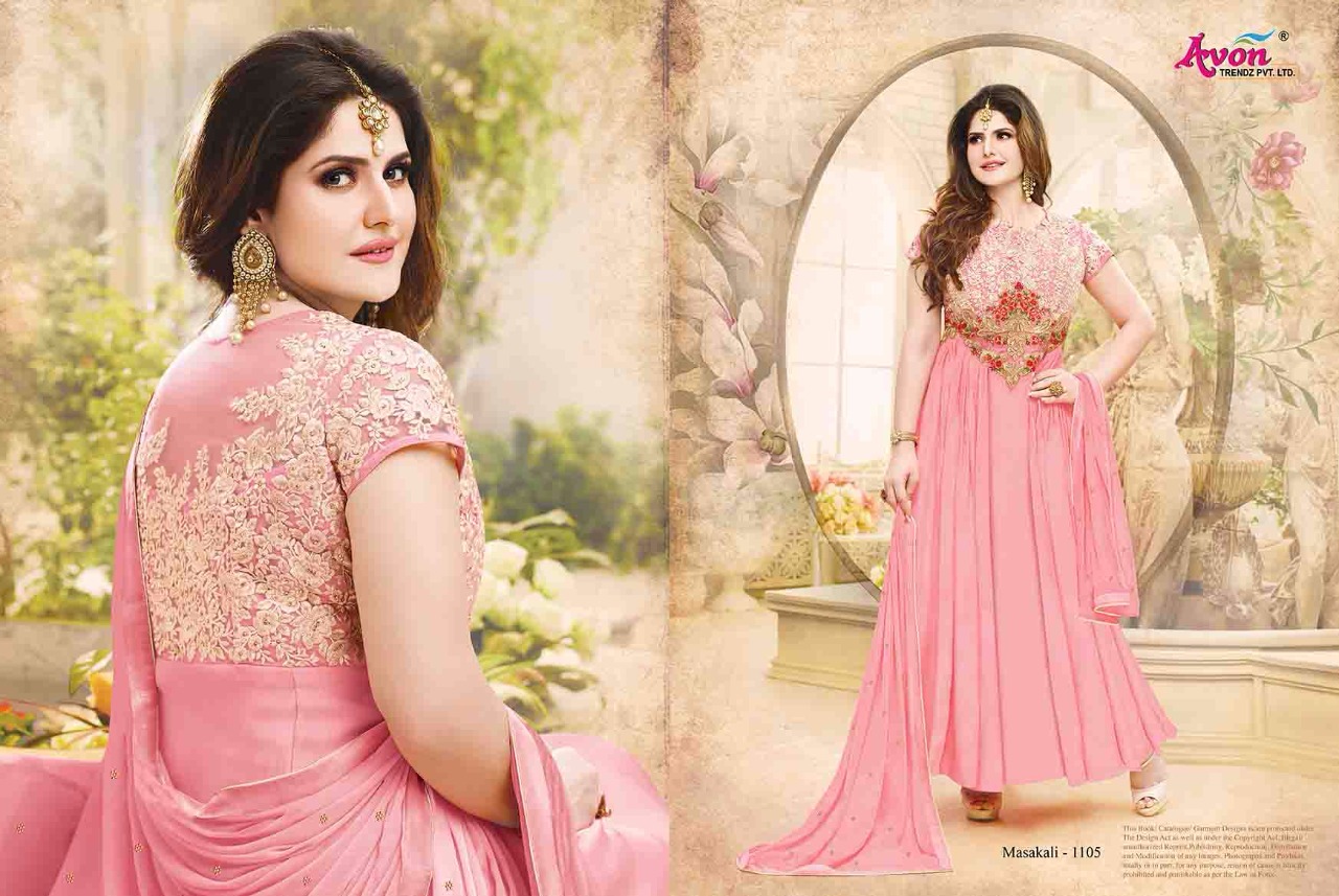 Masakali By Avon Trendz 1101 To 1105 Designer Anarkali Suits Wedding Collection Beautiful Stylish Fancy Colorful Party Wear & Occasional Wear Georgette With Embroidery Dresses At Wholesale Price