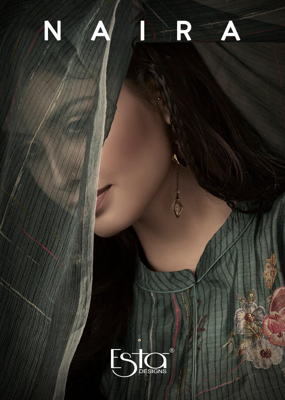 Naira By Esta Designs 1001 To 1012 Series Designer Suits Collection Beautiful Stylish Fancy Colorful Party Wear & Occasional Wear Cotton Silk Printed Dresses At Wholesale Price