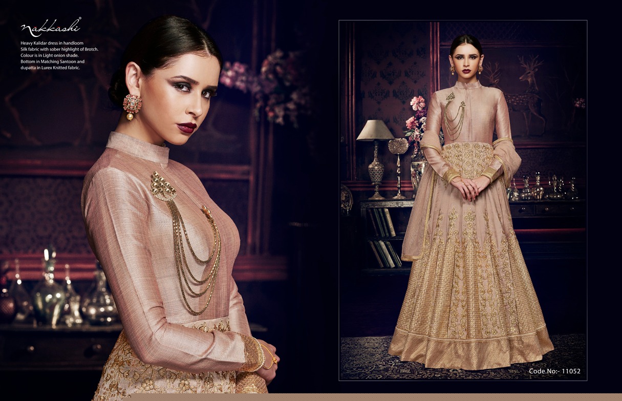 Nakkashi 11052 Series By Nakkashi 11052 To 11058 Series Indian Wedding Wear Collection Beautiful Stylish Fancy Colorful Party Wear & Occasional Wear Handloom Silk Dresses At Wholesale Price