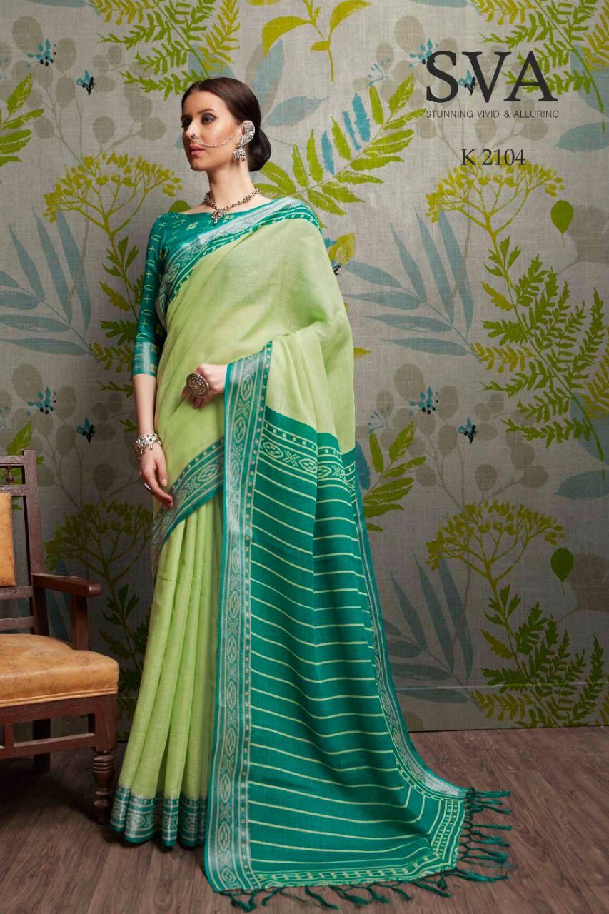 Palkhi By Sva 2101 To 2112 Series Indian Traditional Wear Collection Beautiful Stylish Fancy Colorful Party Wear & Occasional Wear Pure Linen Sarees At Wholesale Price