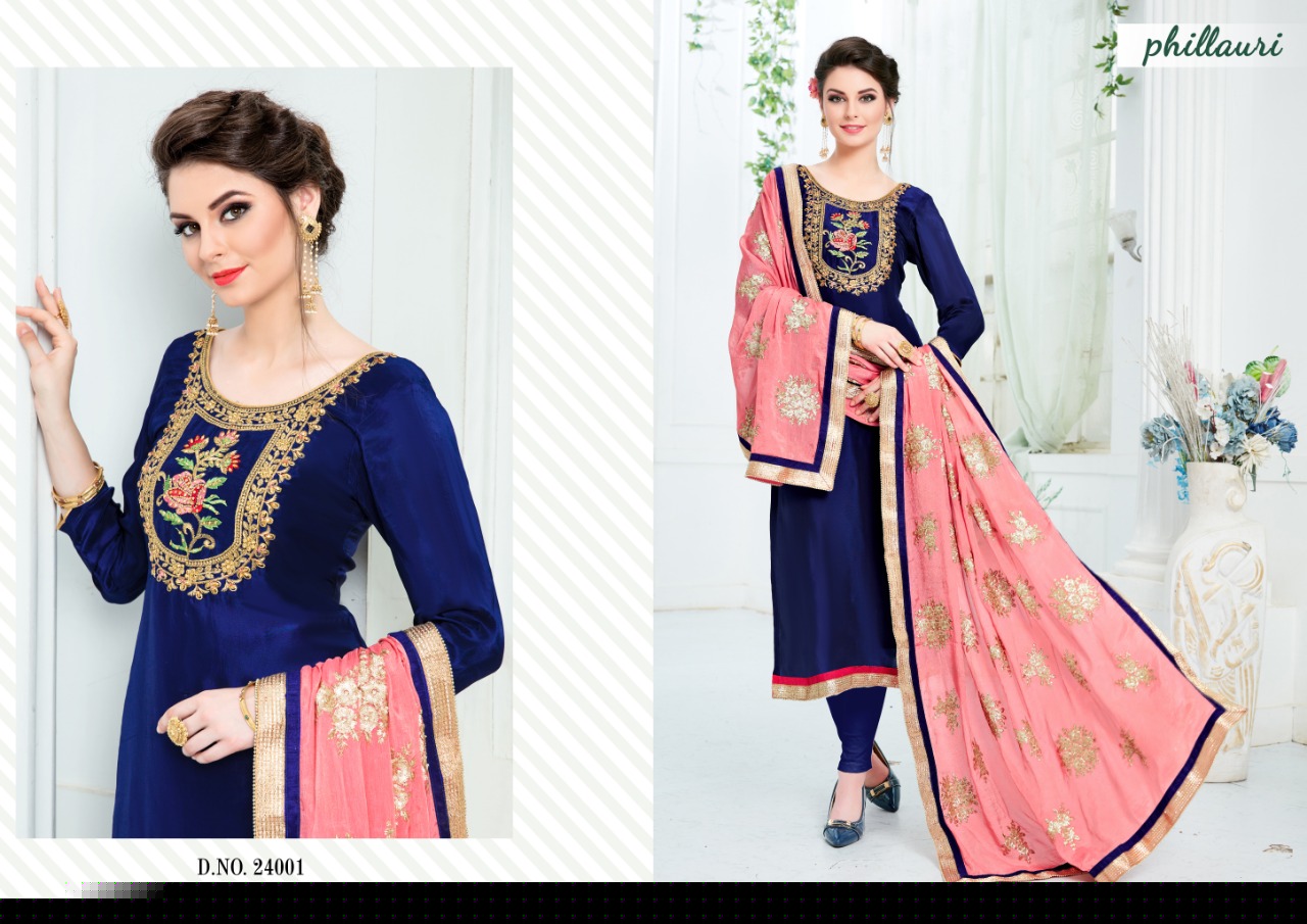 Phillauri Vol-12 By Phillauri 24001 To 24007 Series Designer Anarkali Collection Suits Beautiful Stylish Fancy Colorful Party Wear & Occasional Wear Pure Upada Silk Dresses At Wholesale Price