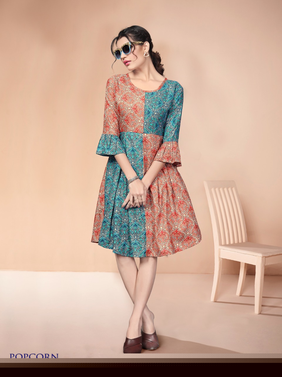 Popcorn Vol-2 By Watermelon 1001 To 1008 Series Beautiful Colorful Stylish Fancy Casual Wear & Ethnic Wear & Ready To Wear Heavy Rayon Printed Kurtis With Belt At Wholesale Price