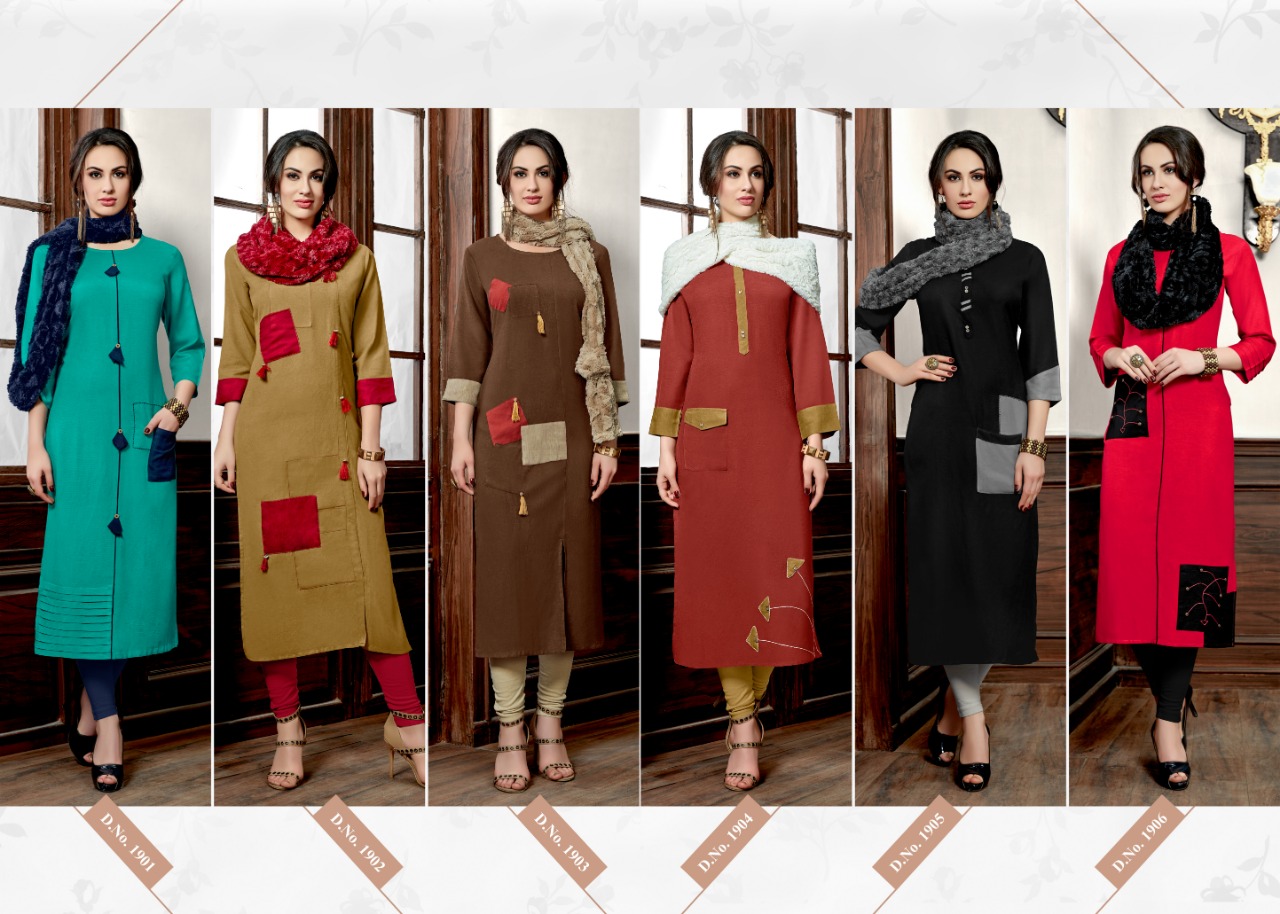 Pratiksha By Sva 1901 To 1906 Series Beautiful Colorful Stylish Fancy Party Wear & Ethnic Wear & Ready To Wear Rayon Kurtis At Wholesale Price