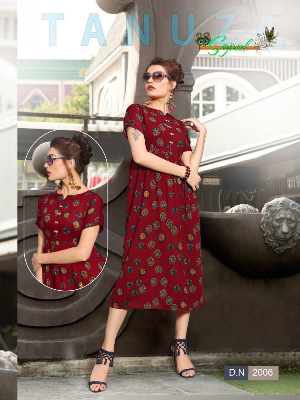 Pride Vol-2 By Gopal 2001 To 2008 Series Indian Traditional Wear Collection Beautiful Stylish Fancy Colorful Party Wear & Occasional Wear Rayon Printed Kurtis At Wholesale Price