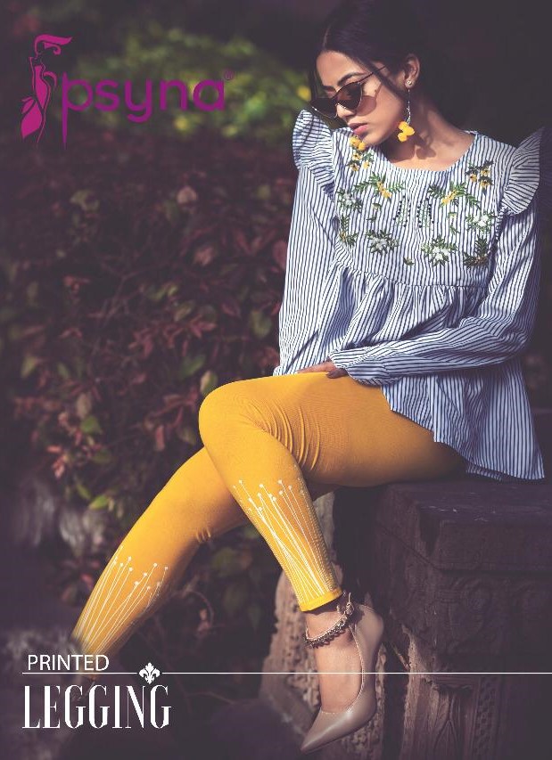 Printed Legging By Psyna 70 To 79 Series Beautiful Stylish Fancy Colorful Ready To Wear & Casual Wear Cotton Lycra Leggings At Wholesale Price
