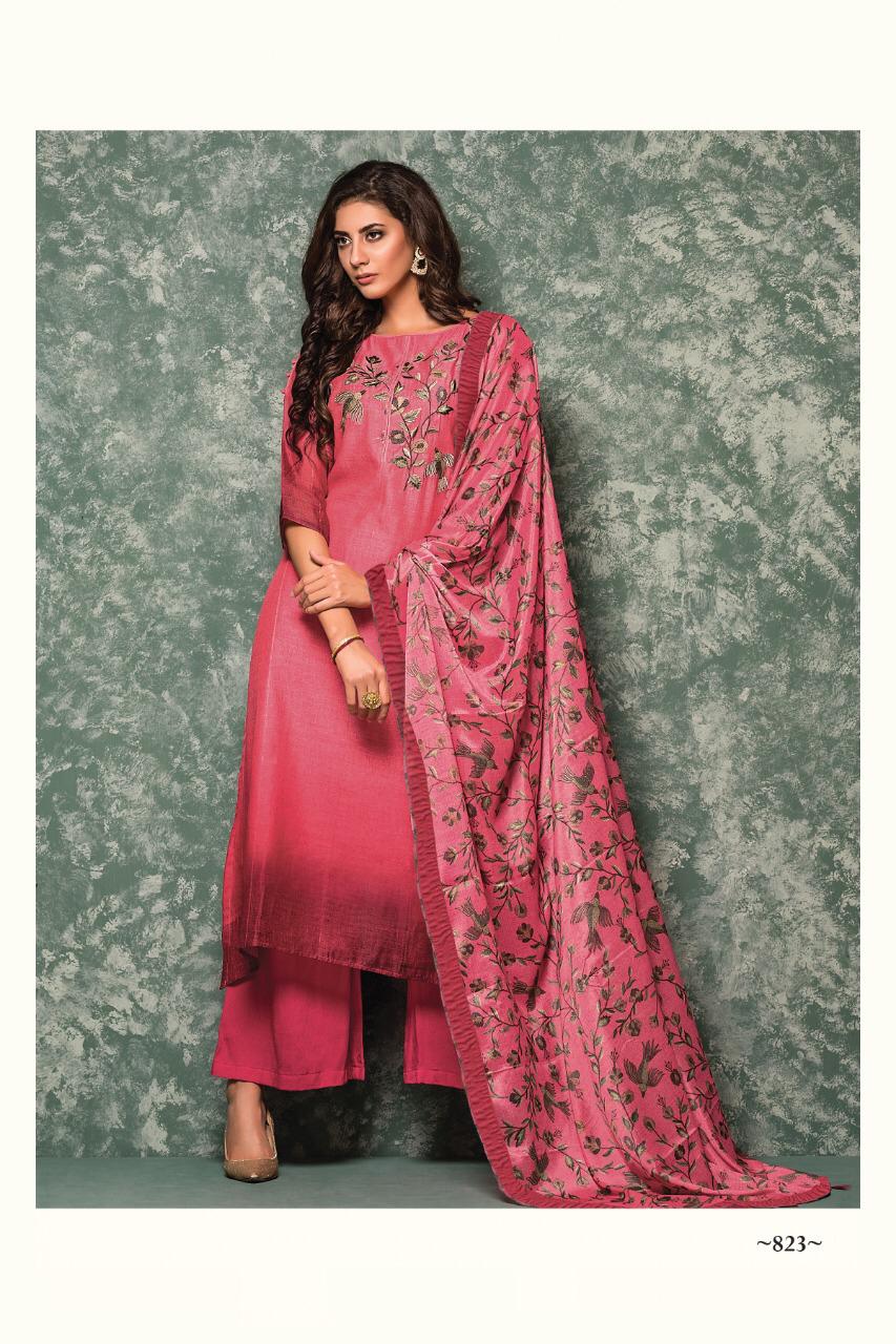 Priyam By Sri 818 To 824 Series Beautiful Collection Suits Stylish Fancy Colorful Party Wear & Ethnic Wear Chanderi Silk Embroidered Dresses At Wholesale Price