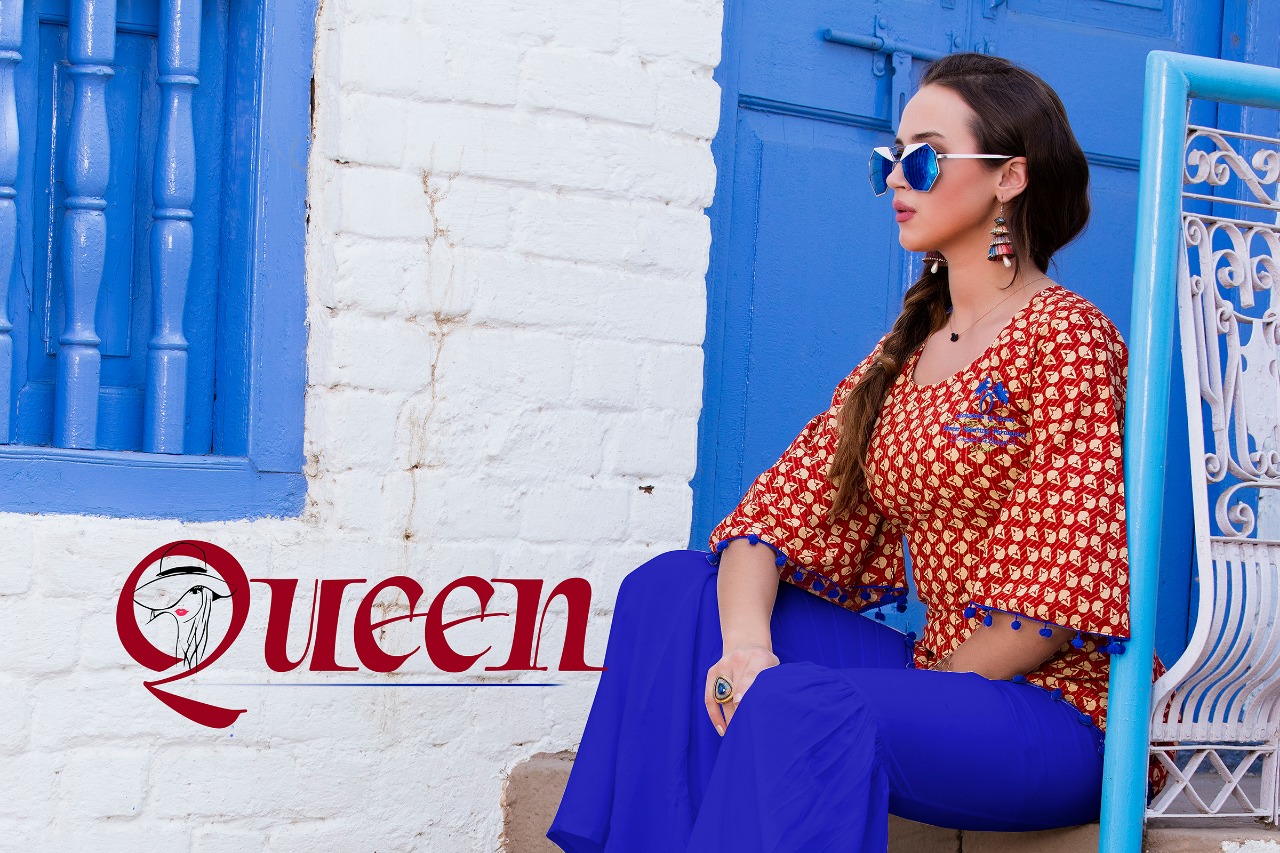 Queen By The Royal Collection 801 To 810 Series Indian Traditional Wear Collection Beautiful Stylish Fancy Colorful Party Wear & Occasional Wear Cotton Printed Kurtis At Wholesale Price