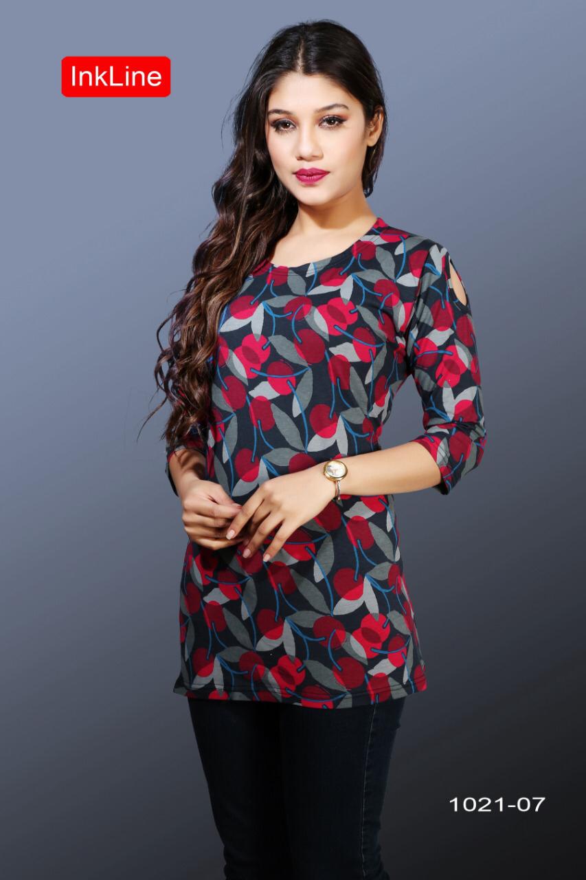 Retro Vol-44 By Inkline Beautiful Stylish Colorful Fancy Party Wear & Ethnic Wear & Ready To Wear Cotton Lycra/mate Lycra Kurtis At Wholesale Price