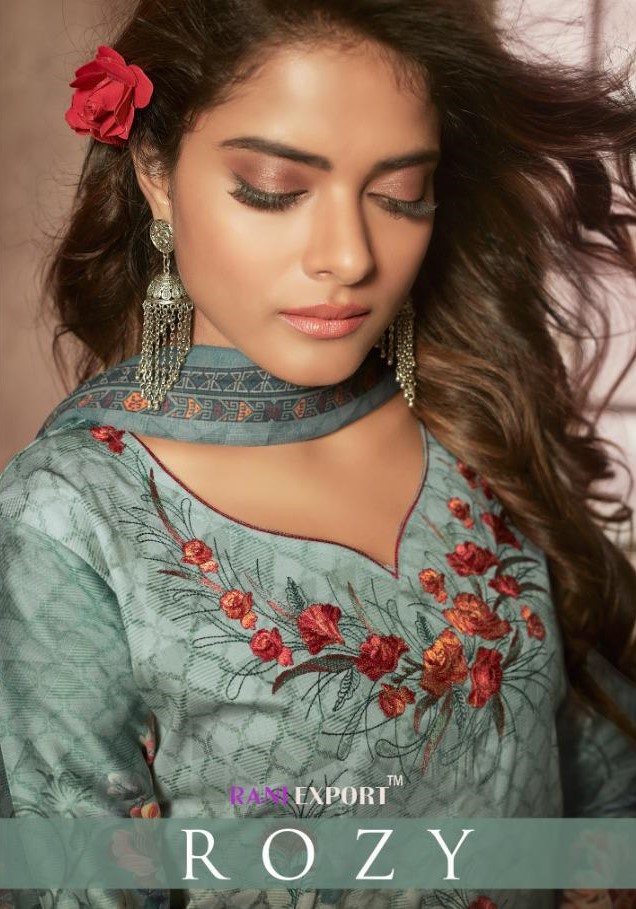 Rozy By Rani Exports 959 To 966 Series Indian Traditional Wear Collection Beautiful Stylish Fancy Colorful Party Wear & Occasional Wear Pure Jam Cotton Digital Printed Dresses At Wholesale Price