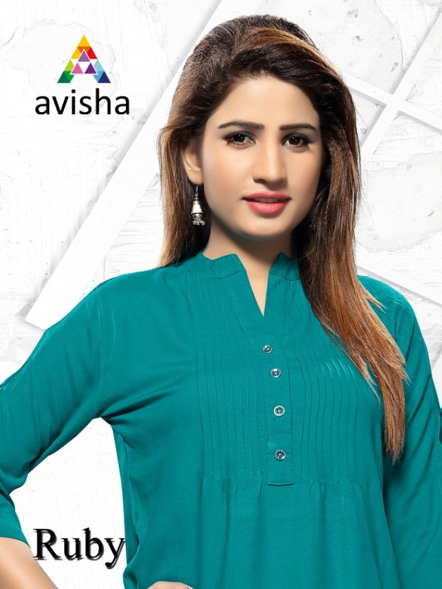 Ruby By Avisha 01 To 06 Series Beautiful Stylish Colorful Fancy Party Wear & Ethnic Wear & Ready To Wear Rayon Printed Kurtis At Wholesale Price