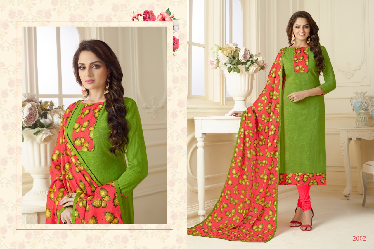 Ruhani Vol-2 By Alpha Textile 2001 To 2012 Series Beautiful Stylish Fancy Colorful Casual Wear & Ethnic Wear Slub Cotton Printed Dresses At Wholesale Price
