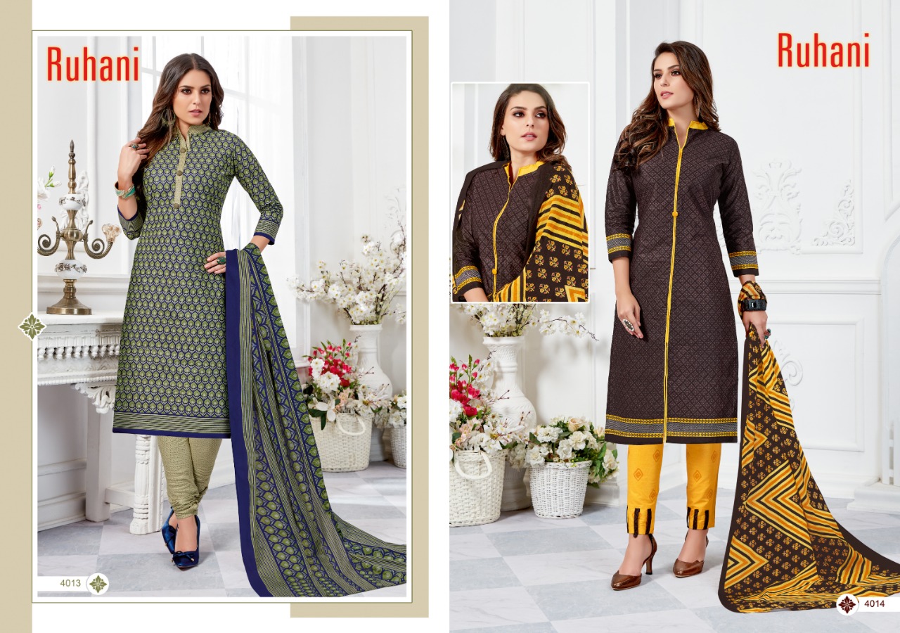 Ruhani Vol-4 By Ganesha 4005 To 4016 Series Beautiful Suits Stylish Fancy Colorful Casual Wear & Ethnic Wear & Ready To Wear Cotton Dresses At Wholesale Price
