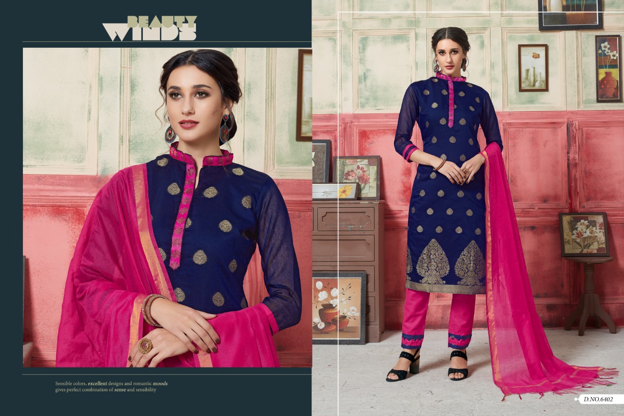 Sanofi By Micro Designer 6401 To 6408 Series Designer Collection Beautiful Stylish Fancy Colorful Party Wear & Occasional Wear Fancy Jacquard Dresses At Wholesale Price