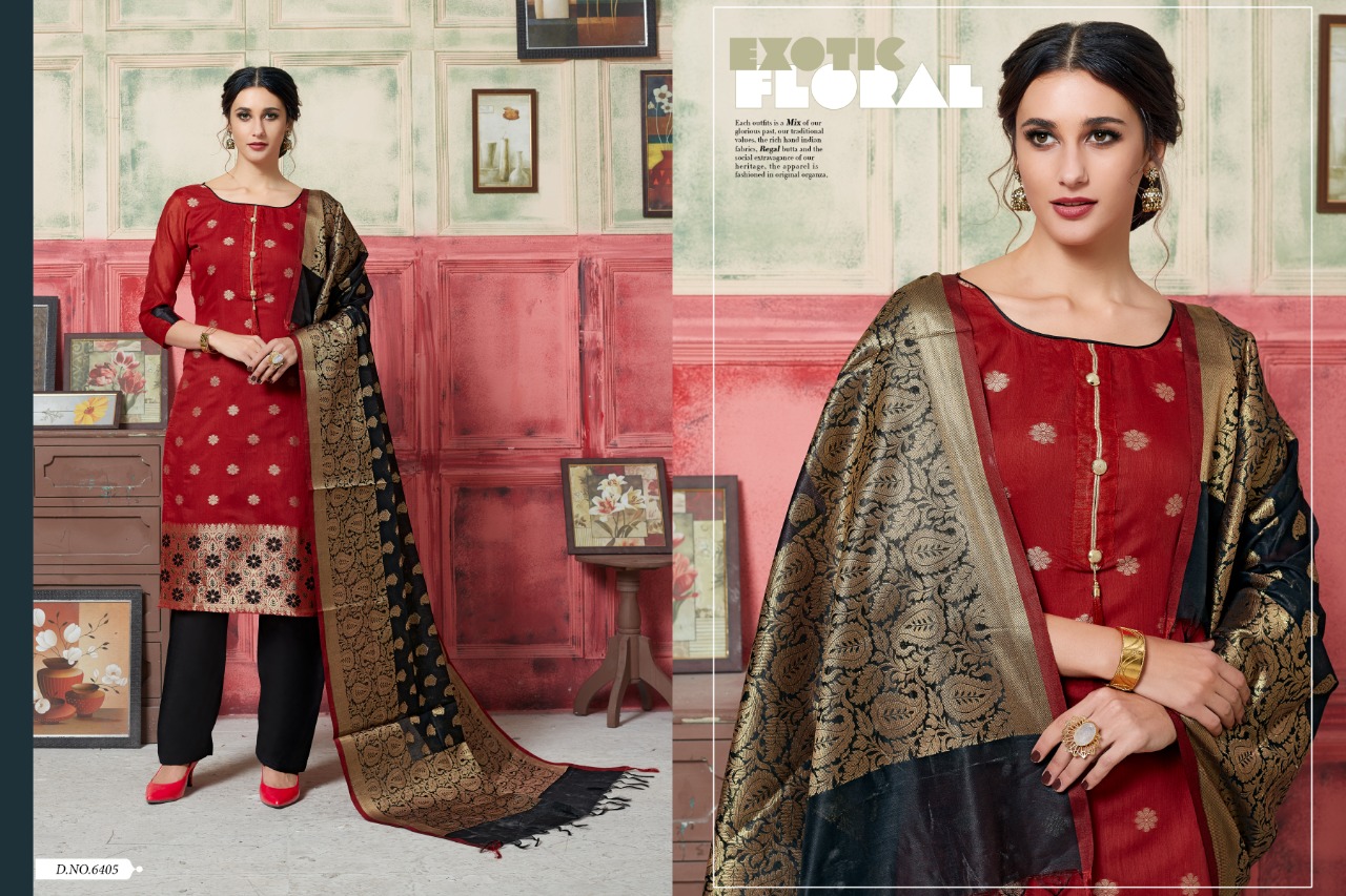 Sanofi By Micro Designer 6401 To 6408 Series Designer Collection Beautiful Stylish Fancy Colorful Party Wear & Occasional Wear Fancy Jacquard Dresses At Wholesale Price