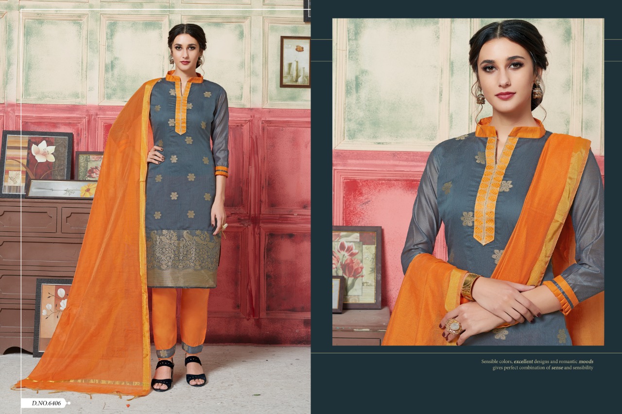 Sanofi By Micro Designer 6401 To 6408 Series Designer Collection Beautiful Stylish Fancy Colorful Party Wear & Occasional Wear Fancy Jacquard Dresses At Wholesale Price