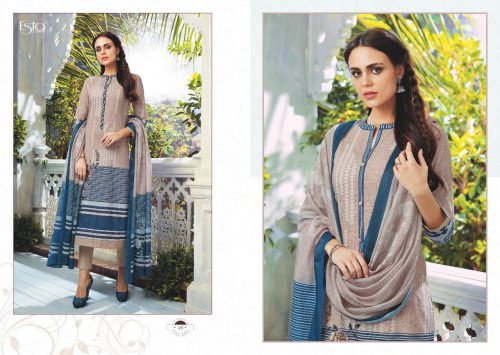 Sarah By Esta Designs 01 To 12 Series Designer Suits Beautiful Stylish Fancy Colorful Party Wear & Occasional Wear Digital Printed Cotton Cambric With Shiffli Embroidery Dresses At Wholesale Price