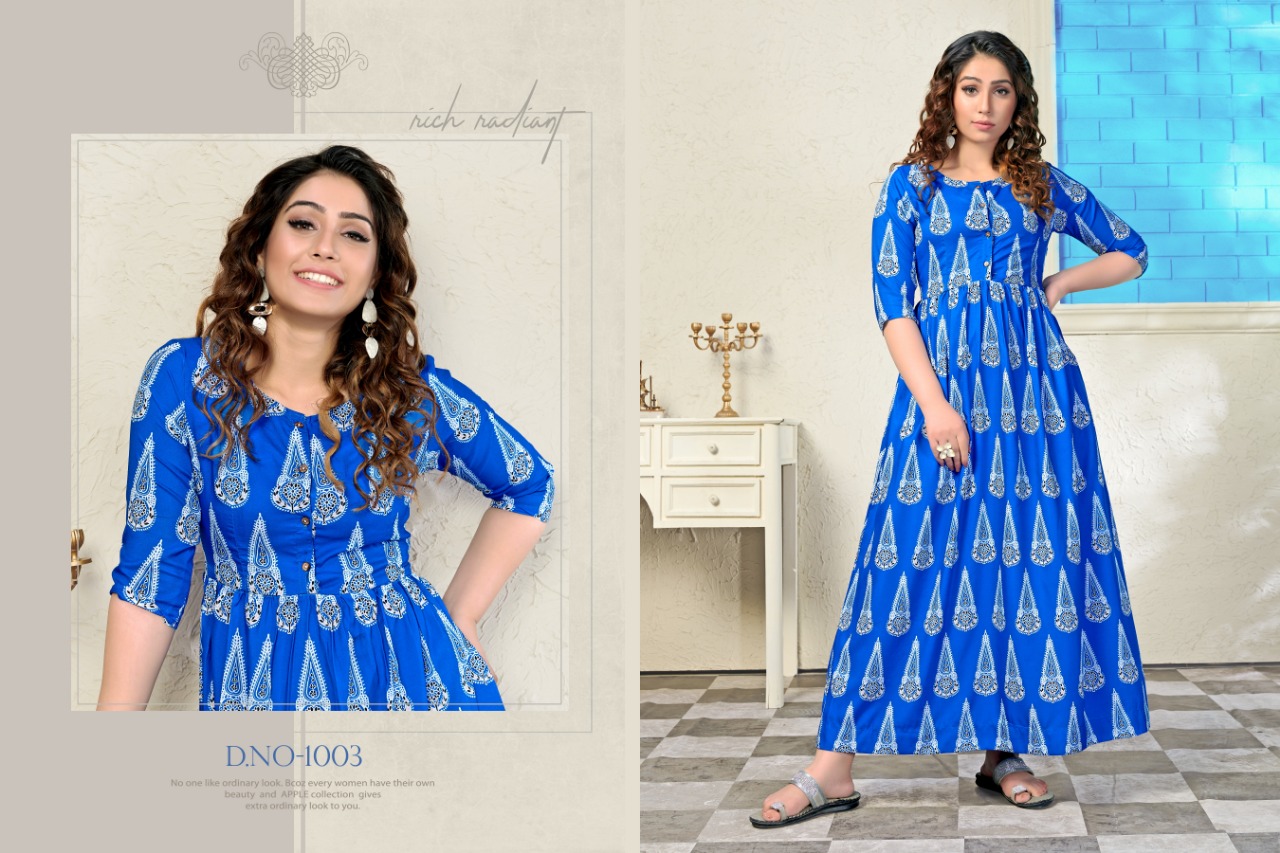 Shayka Vol-1 By Tejavee 1001 To 1006 Series Beautiful Stylish Fancy Colorful Casual Wear & Ethnic Wear & Ready To Wear Heavy Muslin Digital Printed Gowns At Wholesale Price