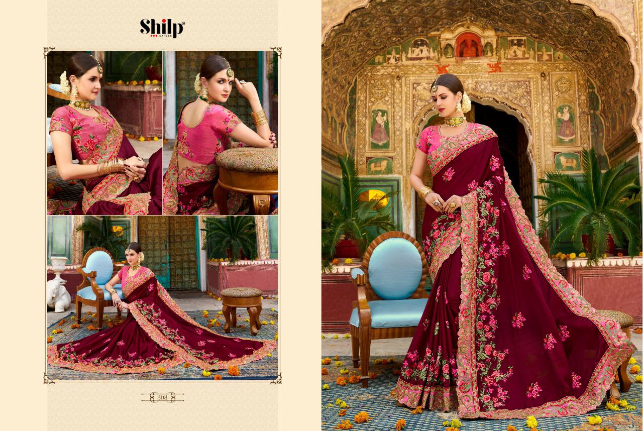 Shilp Vol-3 By Shilp Sarees 301 To 312 Series Indian Traditional Wear Collection Beautiful Stylish Fancy Colorful Party Wear & Occasional Wear Fancy Silk Sarees At Wholesale Price