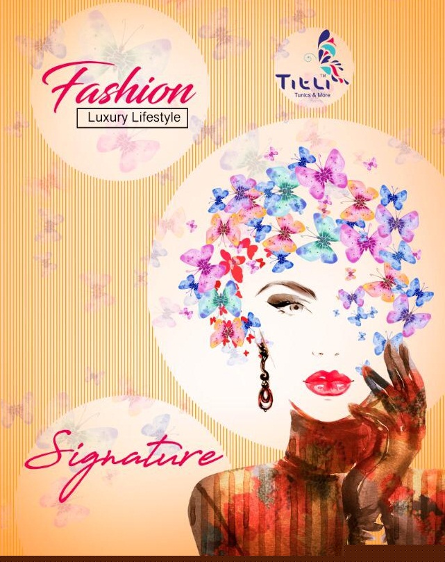 Signature By Titli T-202 To T-209 Series Beautiful Colorful Stylish Fancy Casual Wear & Ethnic Wear & Ready To Wear Cotton Linen  Kurtis At Wholesale Price