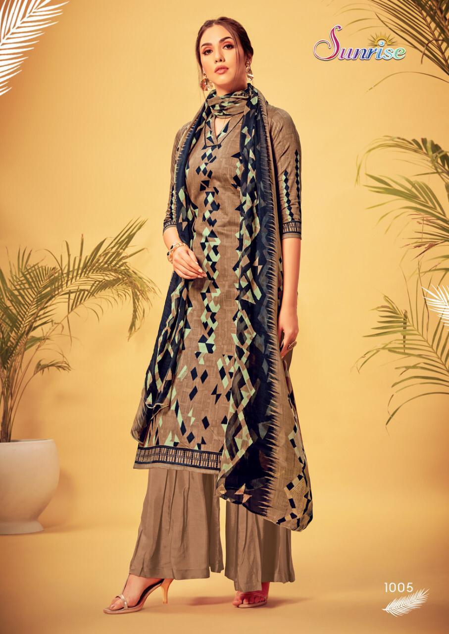 Simora By Sunrise Creation 1001 To 1009 Series Beautiful Colorful Stylish Pretty Party Wear Casual Wear Occasional Wear Glace Cotton Printed Dresses At Wholesale Price