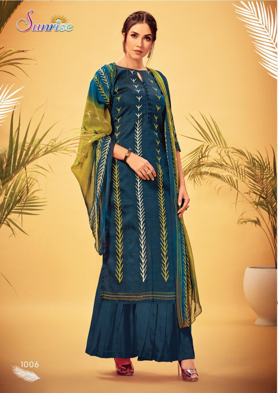 Simora By Sunrise Creation 1001 To 1009 Series Beautiful Colorful Stylish Pretty Party Wear Casual Wear Occasional Wear Glace Cotton Printed Dresses At Wholesale Price