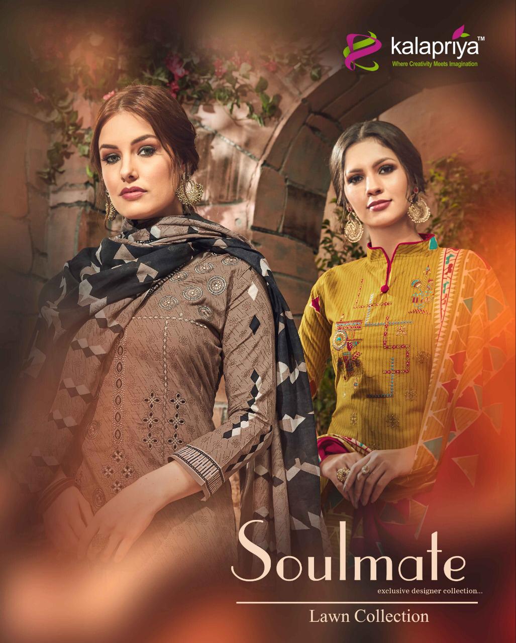 Soulmate Vol-1 By Kalapriya 1001 To 1007 Series Designer Suits Beautiful Stylish Fancy Colorful Party Wear & Ethnic Wear Pure Premium Cotton Digital Print Dresses At Wholesale Price