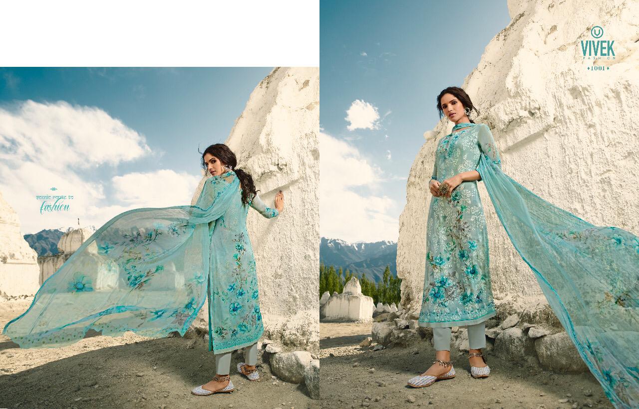 Sparsho By Vivek Fashion 1001 To 1008 Series Beautiful Colorful Fancy Stylish Casual Wear & Ethnic Wear Viscose Georgette Fabric Dresses At Wholesale Price