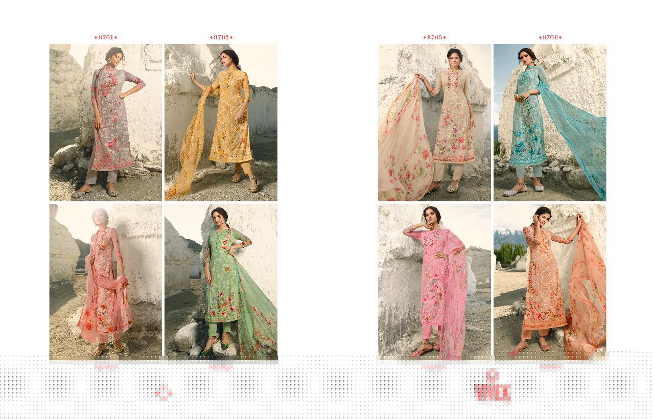 Sparsho By Vivek Fashion 1001 To 1008 Series Beautiful Colorful Fancy Stylish Casual Wear & Ethnic Wear Viscose Georgette Fabric Dresses At Wholesale Price