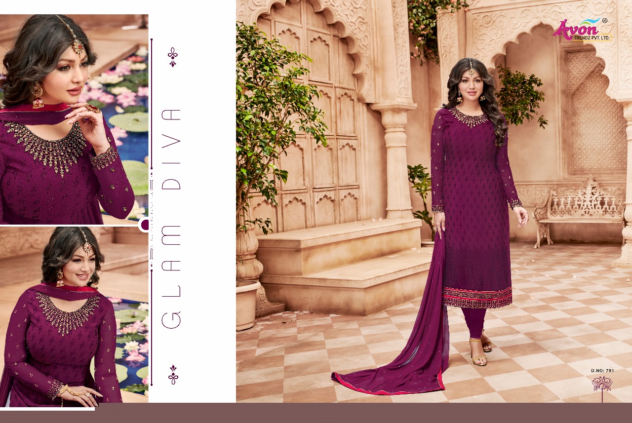 Star Brasso Vol-6 By Avon Trendz 791 To 797 Series Beautiful Designer Embroidered Suits Colorful Fancy Party Wear & Occasional Wear Brasso Dresses At Wholesale Price