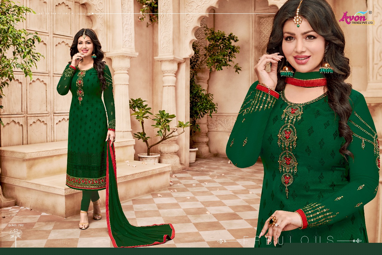 Star Brasso Vol-6 By Avon Trendz 791 To 797 Series Beautiful Designer Embroidered Suits Colorful Fancy Party Wear & Occasional Wear Brasso Dresses At Wholesale Price