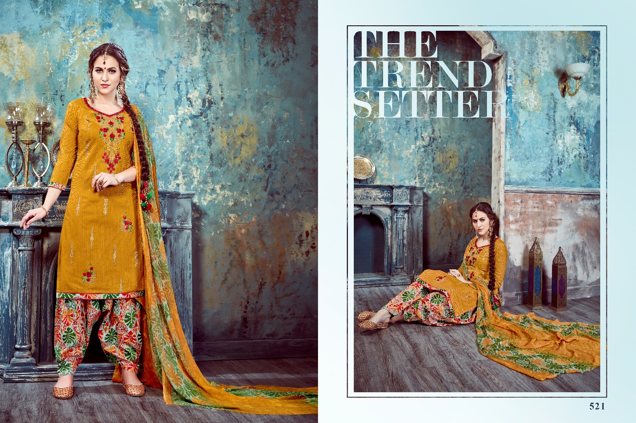 Sulika By Kalyan Prints 513 To 522 Series Beautiful Stylish Fancy Colorful Casual Wear & Ethnic Wear Collection Pure Cambric Printed Dresses At Wholesale Price