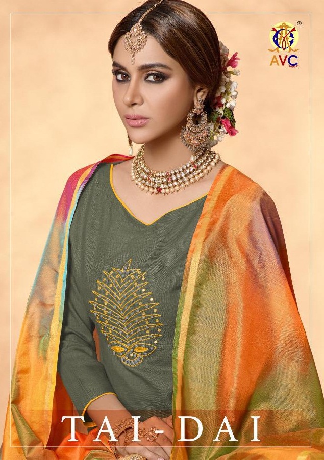 Tai Dai By Amrut Varsha Creation 1001 To 1010 Series Beautiful Suits Stylish Fancy Colorful Casual Wear & Ethnic Wear & Ready To Wear Heavy Cotton Slub With Handwork  Dresses At Wholesale Price