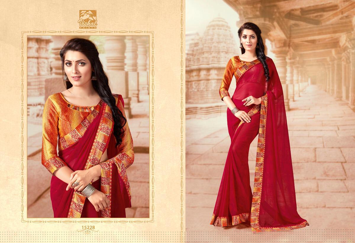Tassel By Vishal Prints 15228 To 15245 Series Indian Traditional Wear Collection Beautiful Stylish Fancy Colorful Party Wear & Occasional Wear Fancy Sarees At Wholesale Price