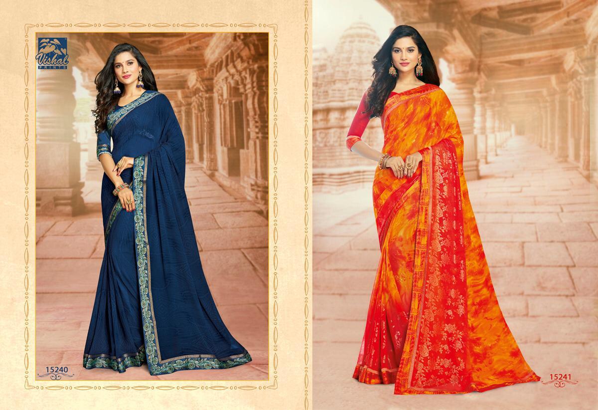 Tassel By Vishal Prints 15228 To 15245 Series Indian Traditional Wear Collection Beautiful Stylish Fancy Colorful Party Wear & Occasional Wear Fancy Sarees At Wholesale Price
