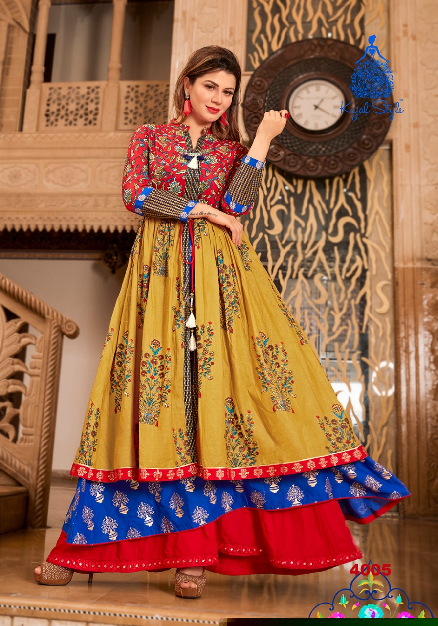 The Mumtaz Vol-4 By Kajal Style 4001 To 4008 Series Beautiful Colorful Stylish Fancy Casual Wear & Ethnic Wear & Ready To Wear Heavy Loan Cotton With Ordinary Printed Kurtis At Wholesale Price