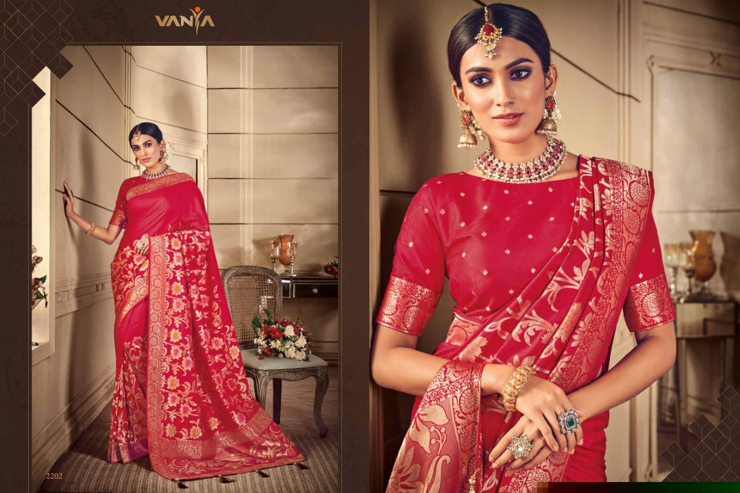 Vanya Vol-12 By Vanya 2201 To 2209 Series Indian Traditional Wear Collection Beautiful Stylish Fancy Colorful Party Wear & Occasional Wear Fancy Sarees At Wholesale Price