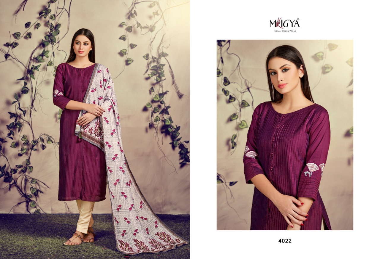 Varnika By Mrigya 4018 To 4022 Series Beautiful Colorful Stylish Fancy Casual Wear & Ethnic Wear & Ready To Wear Silk Kurtis At Wholesale Price