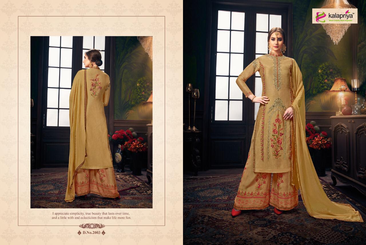 Wedding Diva Nx By Kalapriya 2001 To 004 Series Designer Festive Suits Collection Beautiful Stylish Fancy Colorful Party Wear & Occasional Wear Pure Upada Silk Embroidered Dresses At Wholesale Price