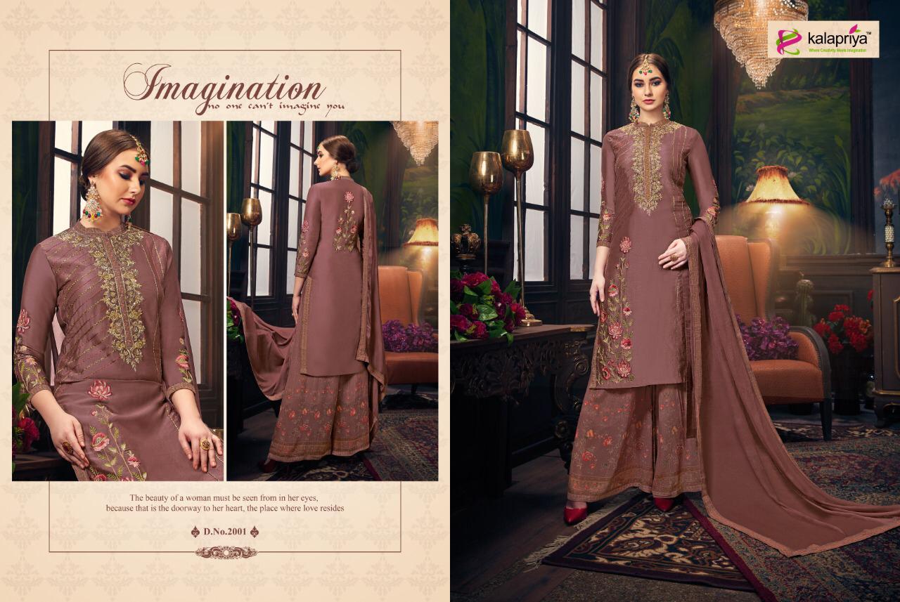 Wedding Diva Nx By Kalapriya 2001 To 004 Series Designer Festive Suits Collection Beautiful Stylish Fancy Colorful Party Wear & Occasional Wear Pure Upada Silk Embroidered Dresses At Wholesale Price